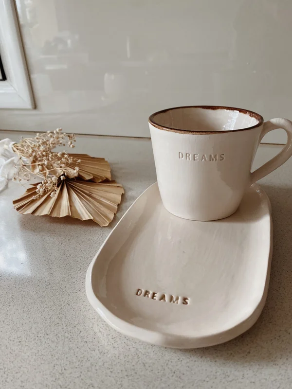 Taza + plato ovalado + cucharita o tenedor en Beige - Decoración, Uruguay | Dreams On Time, vista 10