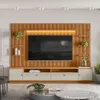 Rack con Panel Ouro Listones de madera y Led 268cm MDF/MDP - Muebles para TV, Uruguay | Balton, vista 1 de 11