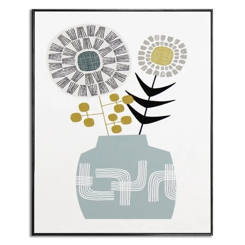 CUADRO CANVAS 40x50cm MARCO FLORERO GEOMÉTRICO 3 - Decoración de pared, Uruguay | Decohogar