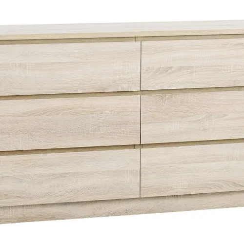 Cómoda LIMFJORDEN 3+3 cajones roble cl en Madera natural - Cómodas, Uruguay | JYSK