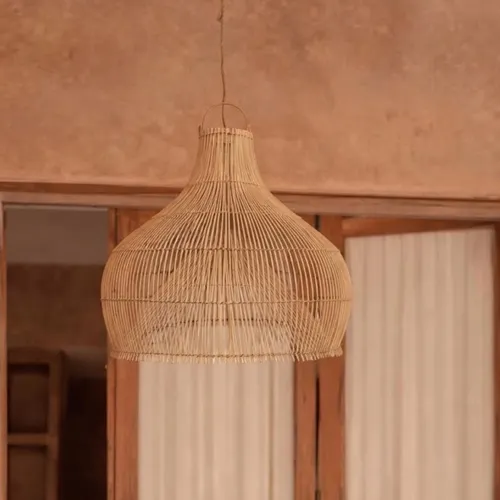 Lámpara Colgante de Ratán Tessa | Casakos en Madera natural - Lámparas colgantes, Uruguay | Casakos