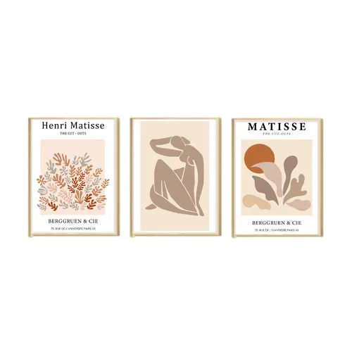 Kit 3 Cuadros - Matisse Tierra - 30 × 40 - Decoración de pared, Uruguay | Berna home