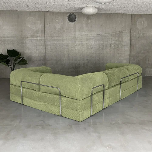 Sofá Teddy - Chaise longue (Pana) en Verde - Sillones y sofás, Uruguay | Bloop Home, vista 2