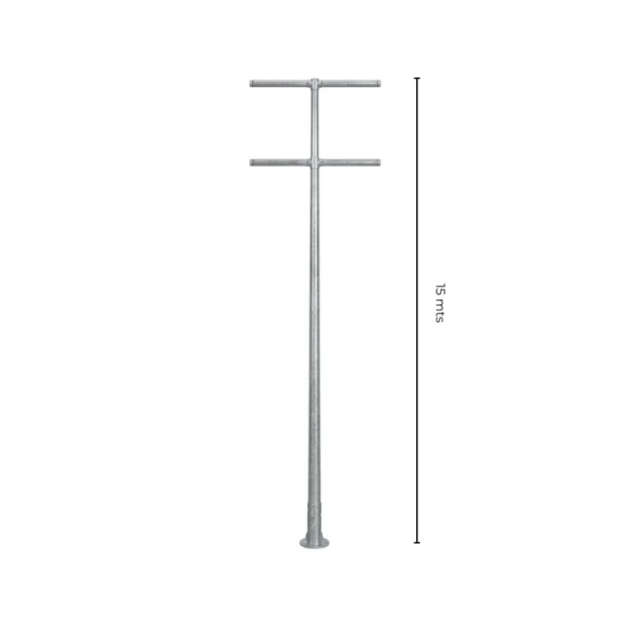 Columna Deportiva con Rack para 8 Focos 15mt en Gris - Lámparas de pie, Uruguay | Serlux, vista 4