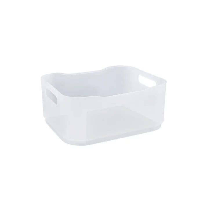 CESTO PLASTICO RECTANGULAR 18.5*15*8CM NATURAL COZA en Blanco - Canastos, Uruguay | Decohogar