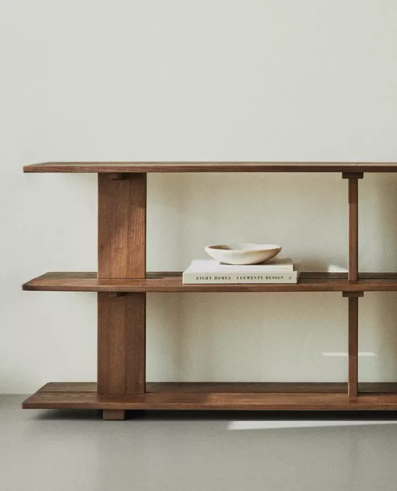 ESTANTERÍA MADERA OLMO TRES BALDAS en Marrón - Estantes y repisas, Uruguay | Zara Home