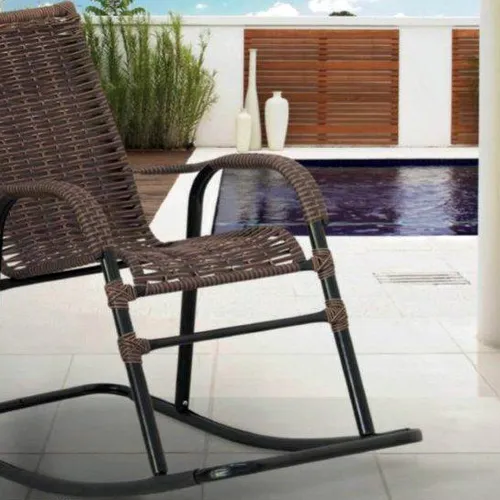 Mecedora Balanco RATTAN CH154 en Marrón - Sillones y sofás, Uruguay | Igoa