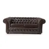 Sofá Chesterfield Divo - Cuero Natural - 2 cuerpos - A fabricar en Marrón - Sillones y sofás, Uruguay | NYR, vista 2 de 5