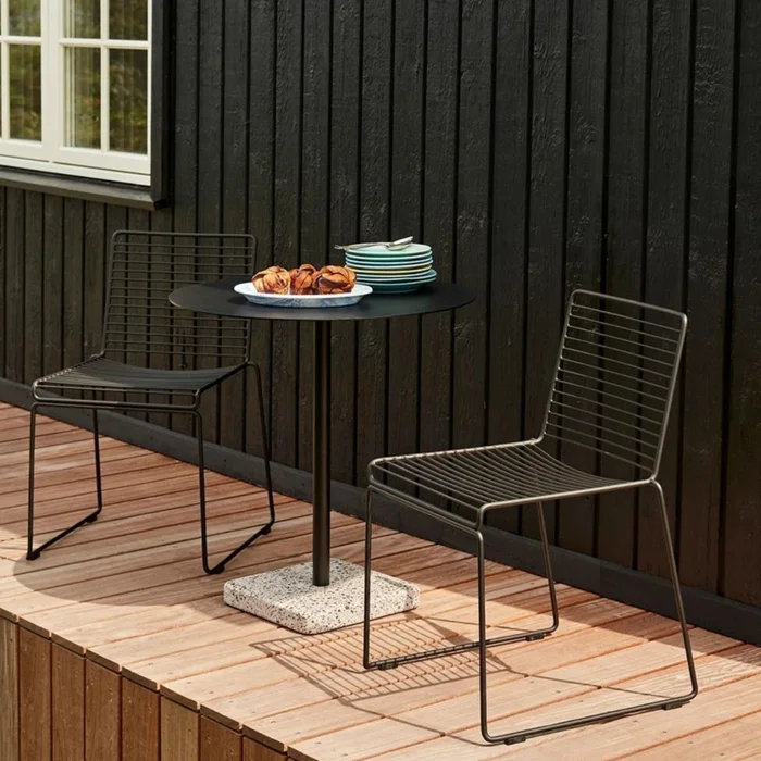 Silla De Exterior Metal Apilable - Negro en Negro - Sillas, Uruguay | Ecowood, vista 3