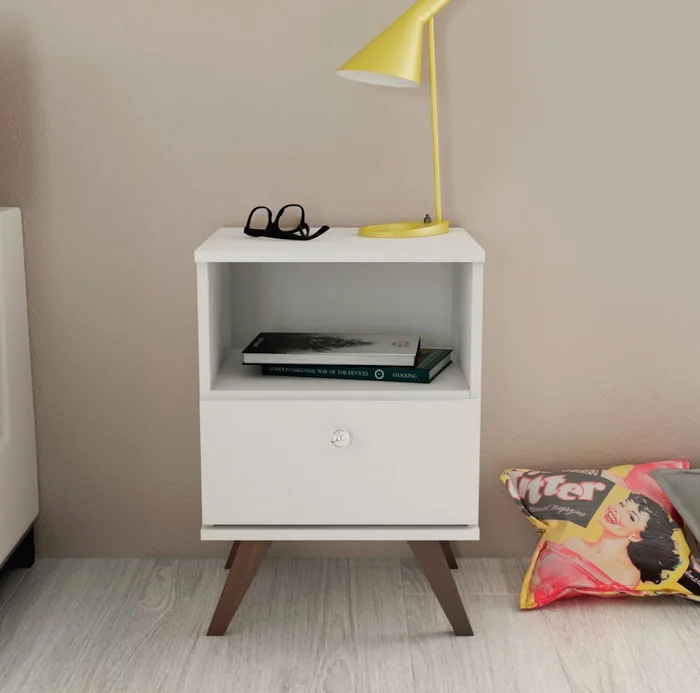 Mesa De Luz Linea Retro Living Dormitorio 1 Cajon Ng Rt3019 en Marrón - Dormitorio, Uruguay | Soy Hogar, vista 4