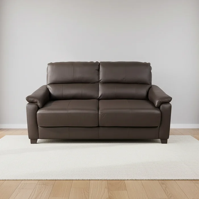 Sofa 2 Cuerpos Cuero-100-natural Marron Venecia Choc. en Marrón - Sillones y sofás, Uruguay | Divino