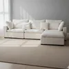 Sofá C/chaise Y Fundas Desmontables 4 Cuerpos Tela Natural-beige Moma Natural en Beige - Sillones y sofás, Uruguay | Divino, vista 1 de 5