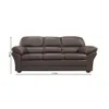 Sillon 3 cuerpos Cuero Natural - Chocolate en Marrón - Sillones y sofás, Uruguay | La Cueva Muebles, vista 3 de 3