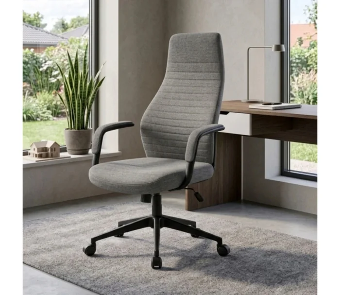 Silla Escritorio Negra 2 Posiciones Color Gris Oscuro en Gris - Escritorios y sillas de escritorio, Uruguay | Albanés, vista 2