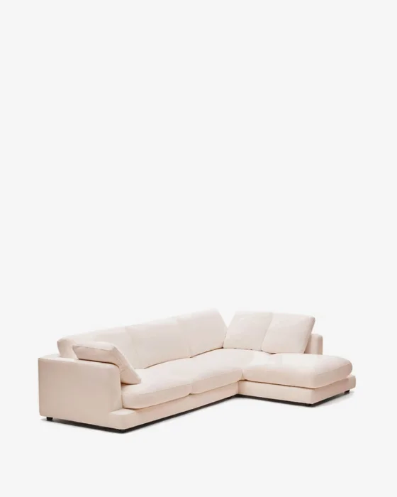 Sofá Gala 4 plazas con chaise longue - derecho beige 300 cm en Beige - Sillones y sofás, Uruguay | Kavehome