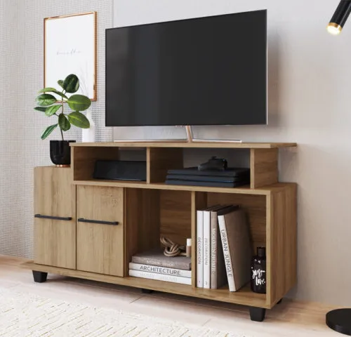 Rack Atenas en Madera natural - Muebles para TV, Uruguay | Palermo Casa Deco