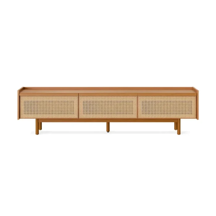 Rack de TV Dune Rattan 2.2 - Línea Nevada - Marrón en Madera natural - Muebles para TV, Uruguay | Ecowood, vista 5