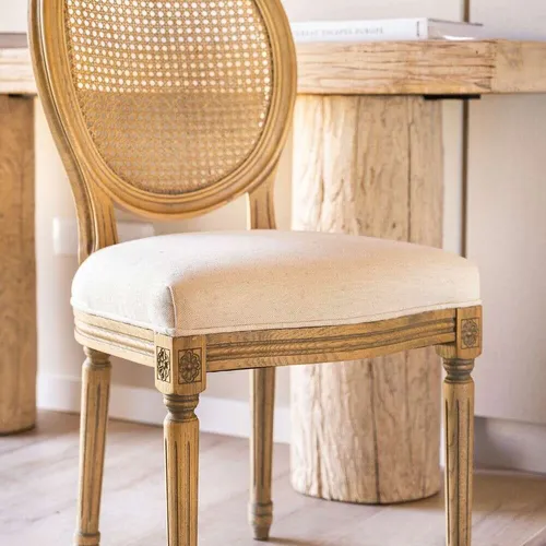 SILLA OVALO CON ESTERILLA - CLARA en Madera natural - Sillas, Uruguay | La Iberica