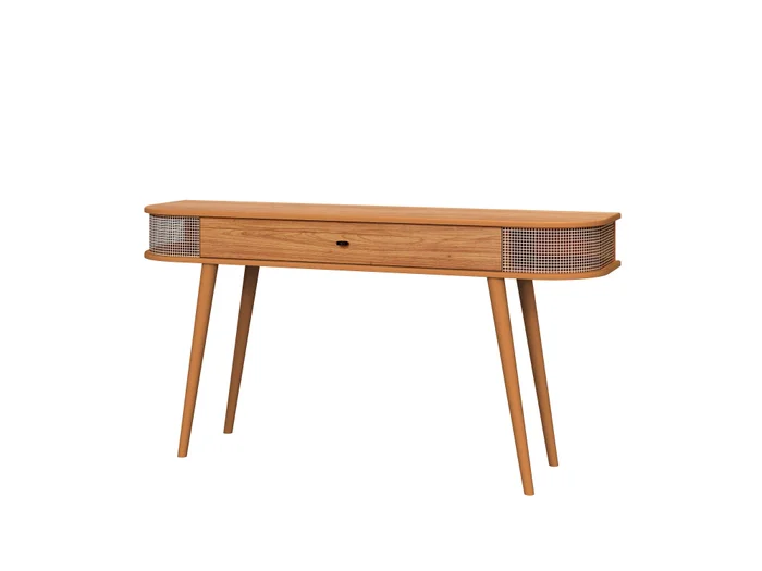Aparador Retro 140cm Ratan Sintetica C/Cajon 100% MDF en Madera natural - Aparadores y recibidores, Uruguay | Balton, vista 4