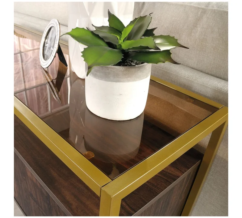 Mesa de Arrime con Estante - Sauder - Linea Harper Heights en Marrón - Muebles para TV, Uruguay | Ecowood, vista 4