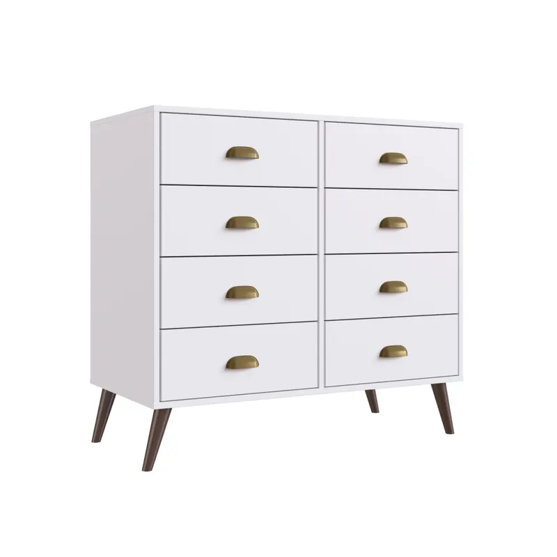 Comodas Cajoneras 8 Cajones Living Dormitorio Compacta en Blanco - Cómodas, Uruguay | Soy Hogar