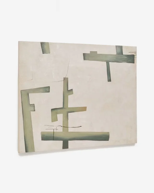 Lienzo abstracto Fida verde - 180 x 140 cm en Verde - Decoración de pared, Uruguay | Kavehome, vista 8