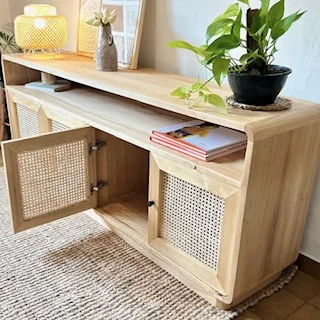 Rack bordes curvos en Madera natural - Muebles, Uruguay | Decoramuss, vista 4
