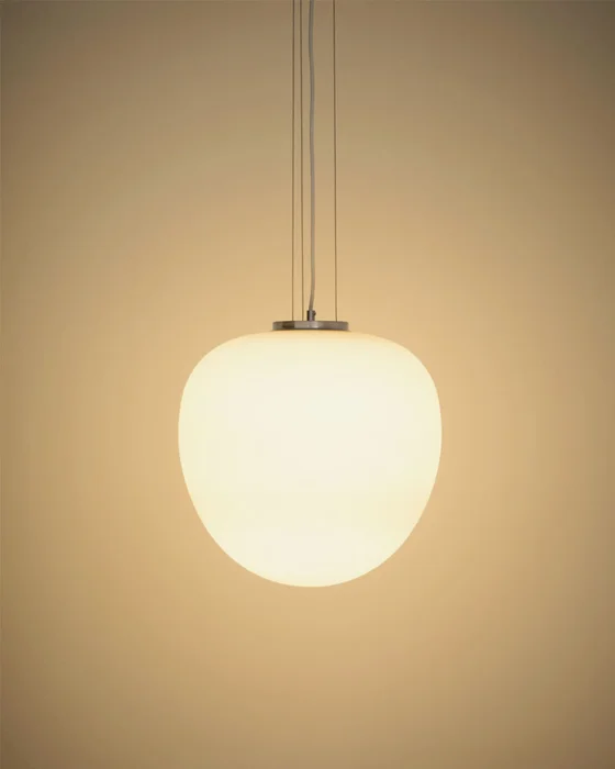 Lámpara de techo Ardali de cristal ahumado y acero con acabado cepillado - Ø25 cm en Blanco - Lámparas colgantes, Uruguay | Kavehome, vista 6