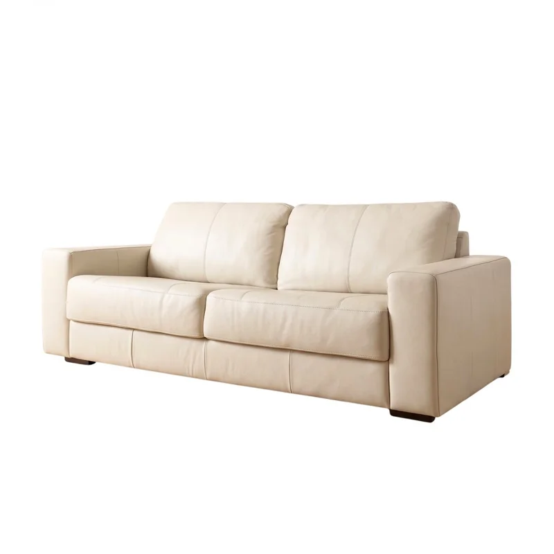 Sillón 3 cuerpos Como - 100% Cuero - Arena en Beige - Sillones y sofás, Uruguay | Rústico Hogar, vista 4