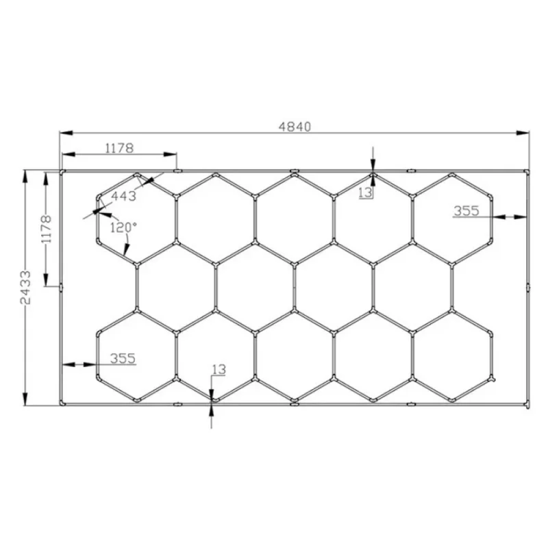 Luminaria De Techo Hexagonal T5 Fria en Blanco - Lámparas colgantes, Uruguay | Serlux, vista 6