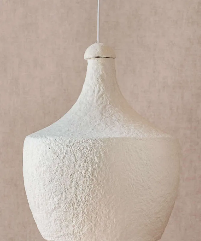 LAMPARA DE TECHO ANTONIA - PAPEL MACHE en Blanco - Lámparas colgantes, Uruguay | La Iberica