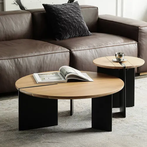 MESA DE CENTRO OSLO Natural CIRCULAR - Mesas de comedor, Uruguay | Viasono
