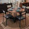 Mesa de Comedor Redonda - Atix - Negro en Negro - Mesas de comedor, Uruguay | Ecowood, vista 2 de 4