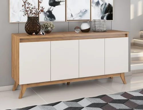 Aparador Mueble Buffet Bargueño Living Comedor en Imbuia/Crema - Aparadores y recibidores, Uruguay | Soy Hogar, vista 4