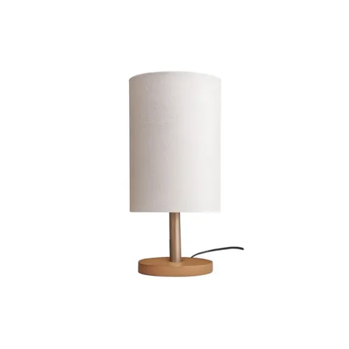 Lampara de Mesa Axis – Madera + Hierro dorado + Pantalla Lino - Lámparas de mesa, Uruguay | Berna home