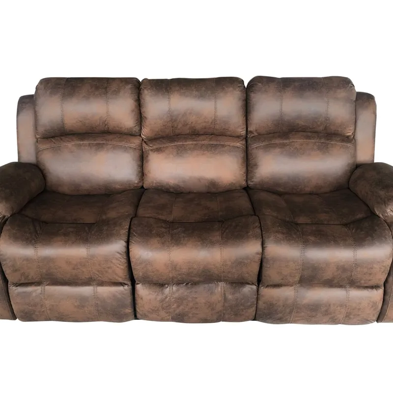 RECLINER SOFA L6611 3 CUERPOS MARRON en Marrón - Sillones y sofás, Uruguay | Alfa Ventas