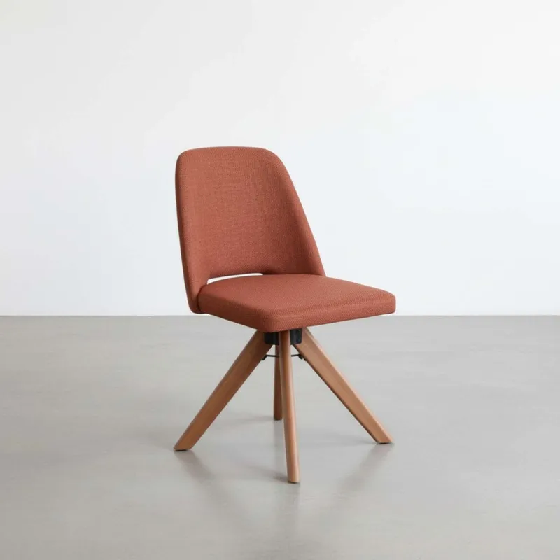 Silla De Oficina Madera-y-tela Amarillo Hera en Naranja - Sillas de escritorio, Uruguay | Divino