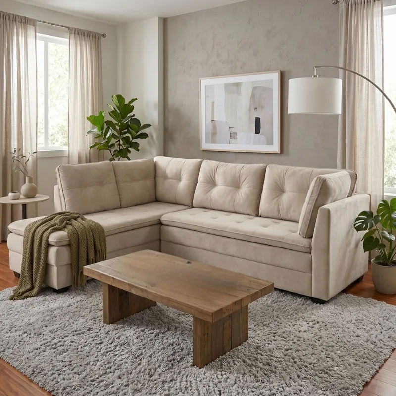 Sillon 3 cuerpos con Chaise - Coimbra - Derecho Verde en Verde - Sillones y sofás, Uruguay | Rústico Hogar