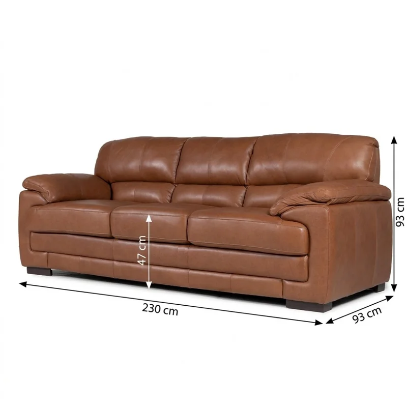 Sofá Oxford - Cuero Advanced - 3 cuerpos - Maverick Telha (Preventa) en Marrón - Sillones y sofás, Uruguay | Nyr, vista 6