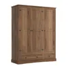 Ropero 3 Puertas 2 Cajones Madera - Linea Mexicana - Oscuro - Roperos y placares, Uruguay | Rústico Hogar, vista 2 de 3