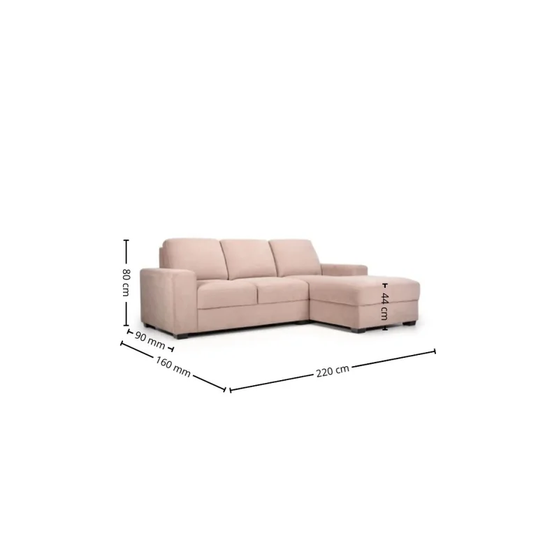 Rinconera Loretto - Tela Aquaclean - 2 + Chaise - A fabricar en Beige - Sillones y sofás, Uruguay | Nyr, vista 4