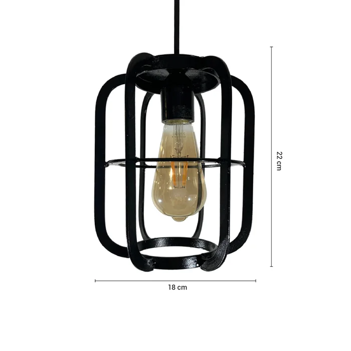 Lámpara Colgante Handmade Reja Negro en Negro - Lámparas colgantes, Uruguay | Serlux, vista 5