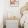 Luminaria de sobremesa Zayma de madera de haya y algodón blanco en Blanco - Lámparas de mesa, Uruguay | Kavehome, vista 2 de 6