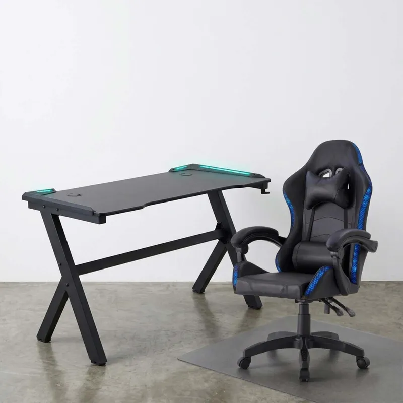 Silla Led + Escritorio Gamer Led en Negro - Escritorios, Uruguay | Divino