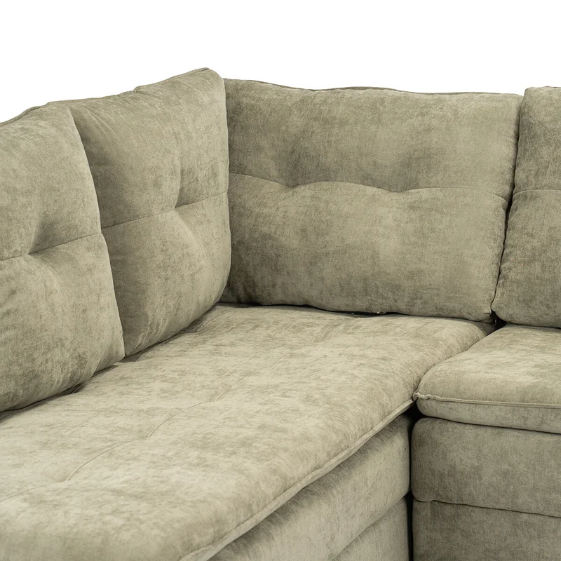 Sillon 3 cuerpos con Chaise - Coimbra - Derecho Verde en Verde - Sillones y sofás, Uruguay | Rústico Hogar, vista 3
