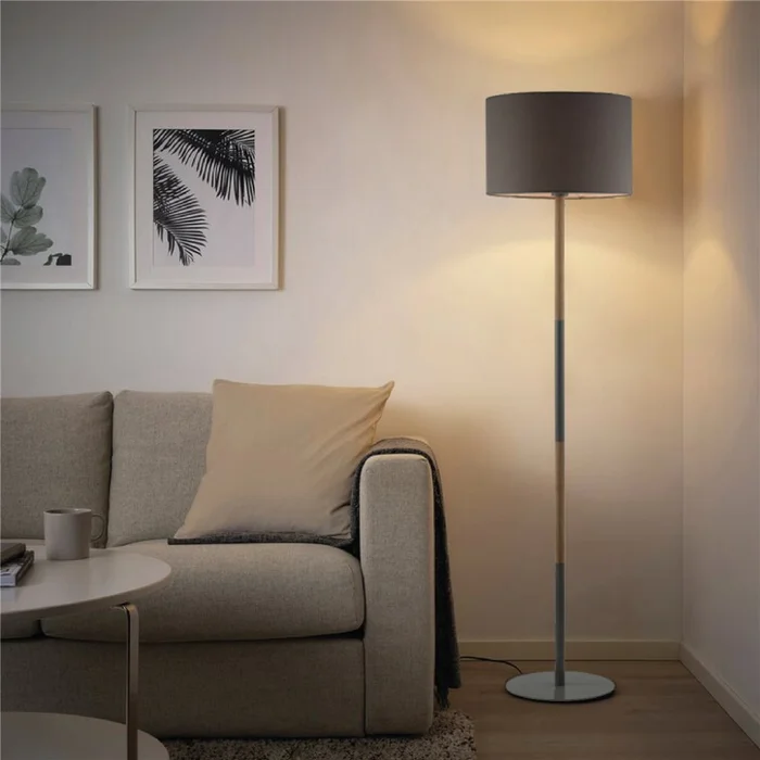 LAMPARA DE PIE D35x160CM TELA/METAL GRIS en Gris - Lámparas de pie, Uruguay | Koz, vista 2
