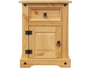 Mesa de Luz 1 P/1 C Cera/Blanco LINEA CORONA MADERA - Mesas de luz, Uruguay | Quesal, vista 10