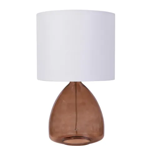 Lampara De Mesa Natural/beige Vidrio Ml234618-1 en Multicolor - Lámparas de mesa, Uruguay | Divino
