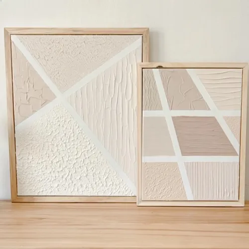 Duo de cuadros texturados - Muebles, Uruguay | Decoramuss