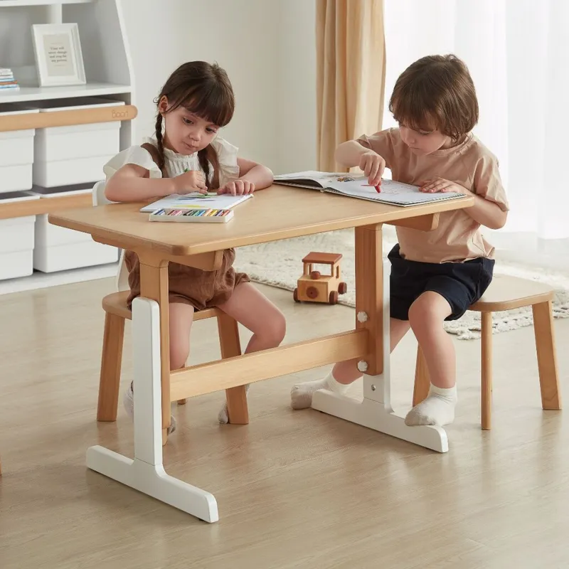 ESCRITORIO LEARNING TABLE BEIGE en roble claro y - Escritorios, Uruguay | Viasono